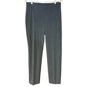 Talbots gray pant trouser professional business casual side zipper stretch Sz 10